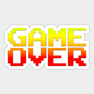 GAME OVER DESIGN VIDEOGAME Sticker